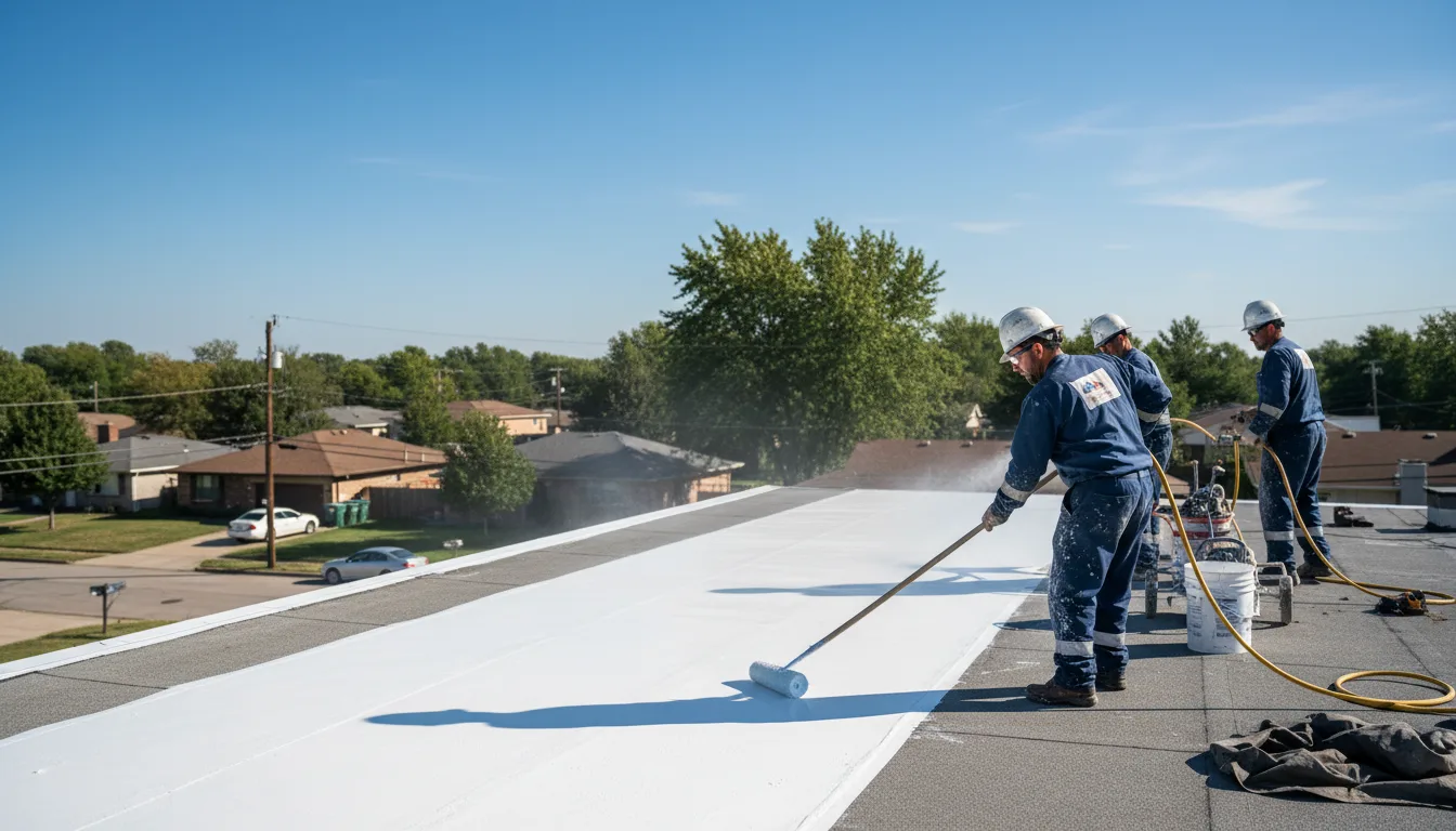 Commercial roof coating in Clyde, MO near me